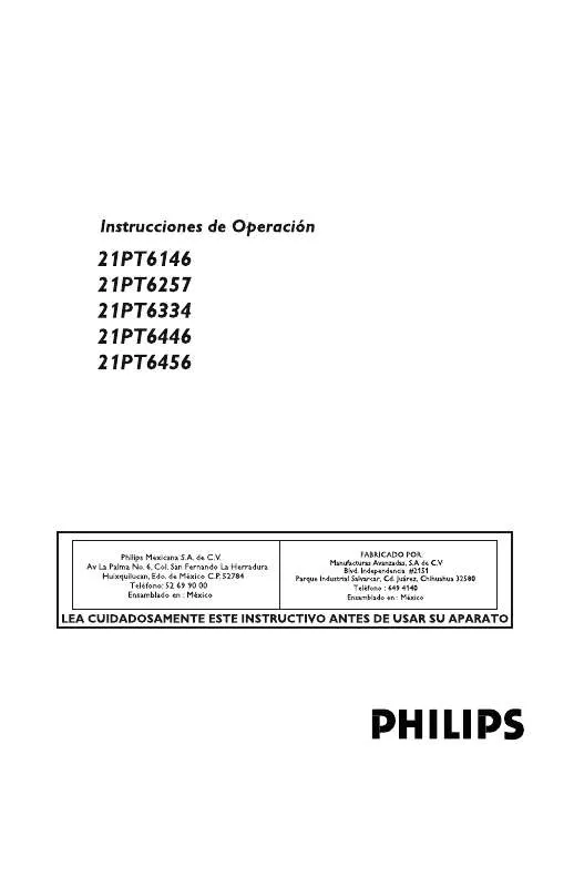 Mode d'emploi PHILIPS 21PT6257