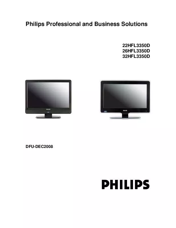 Mode d'emploi PHILIPS 22HFL3350D