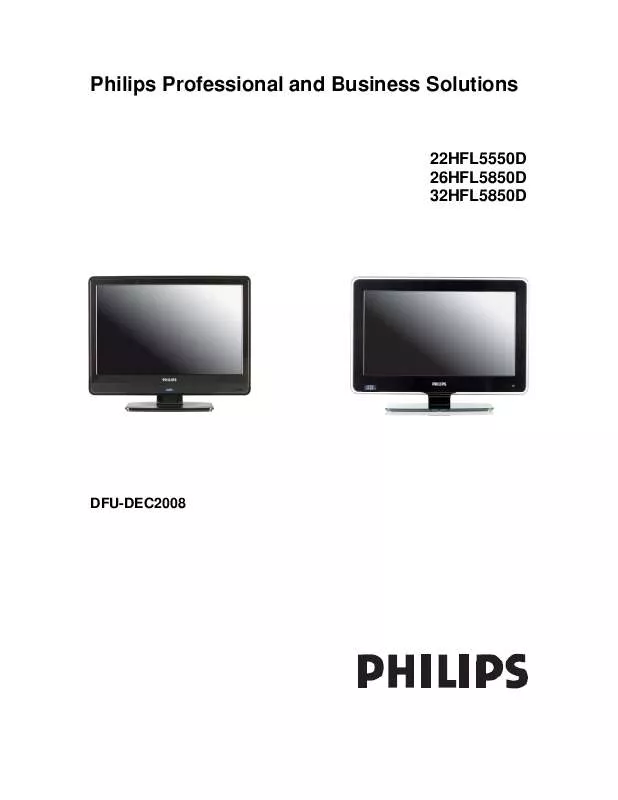 Mode d'emploi PHILIPS 26HFL5850D