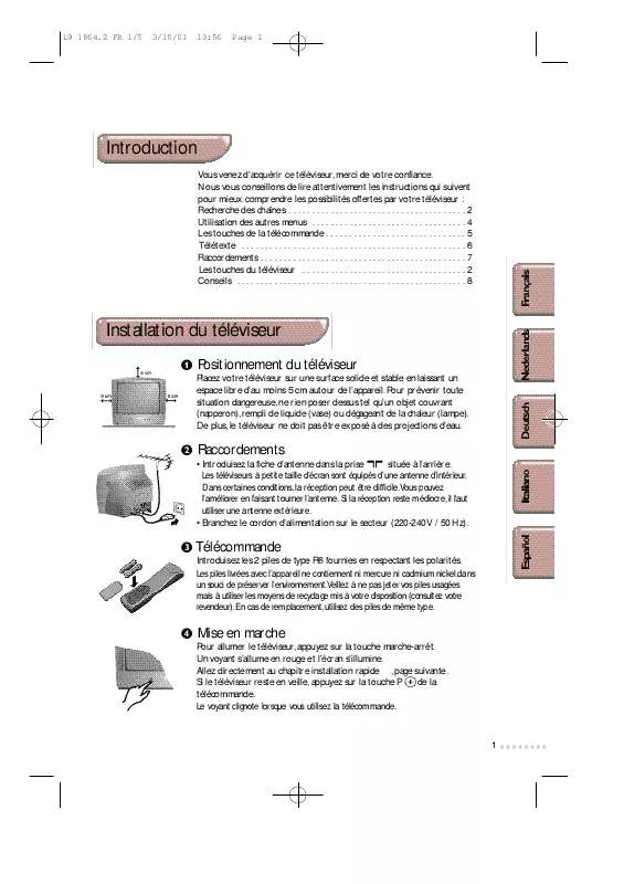 Mode d'emploi PHILIPS 28PT4404