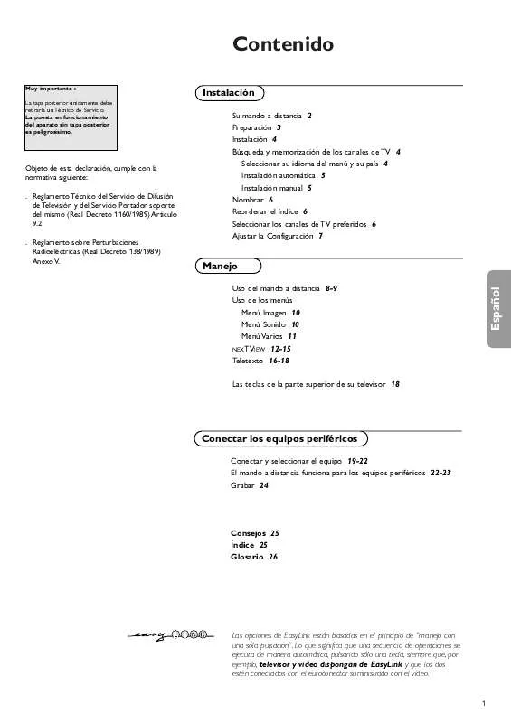 Mode d'emploi PHILIPS 28PT7404