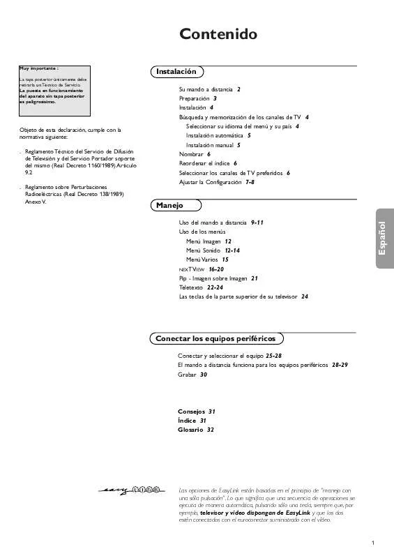 Mode d'emploi PHILIPS 29PT9415