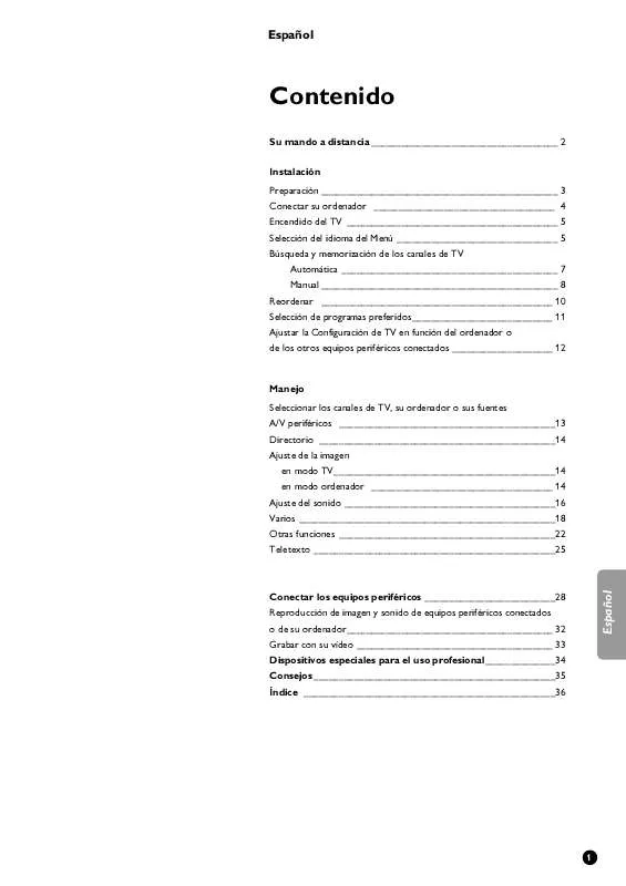 Mode d'emploi PHILIPS 29PX8001