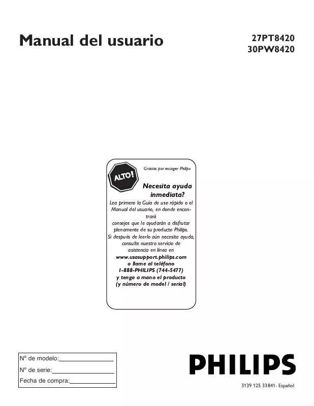 Mode d'emploi PHILIPS 30PW8420