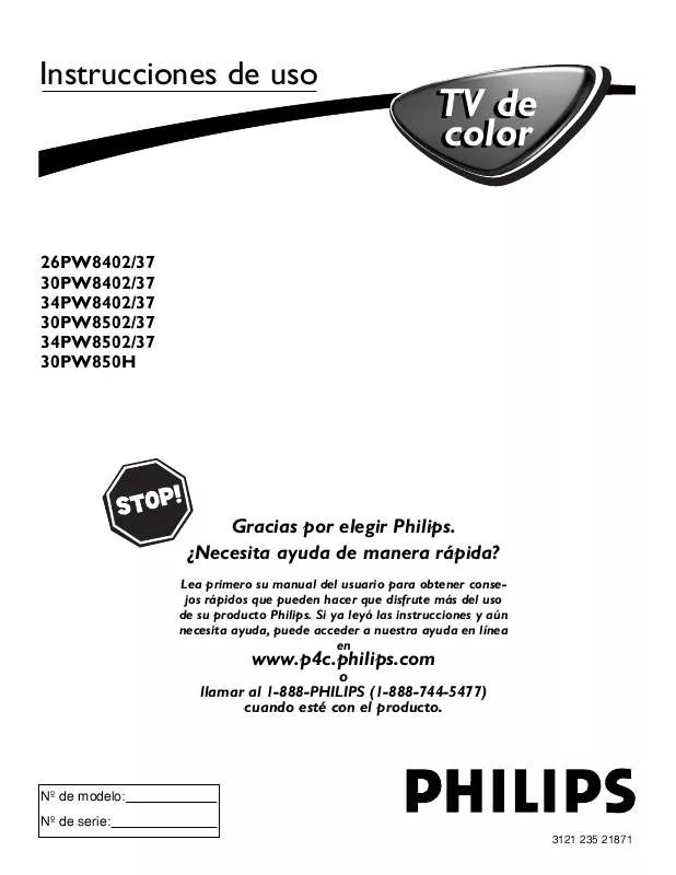 Mode d'emploi PHILIPS 34PW8502