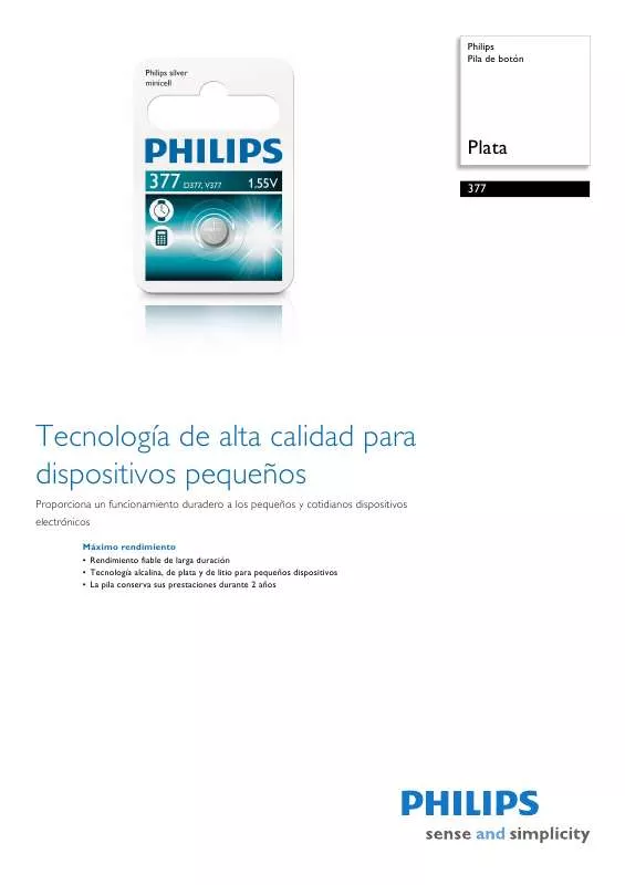 Mode d'emploi PHILIPS 377