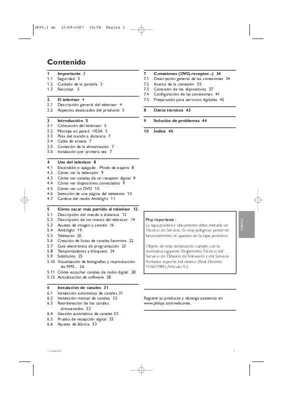 Mode d'emploi PHILIPS 37PFL9732D