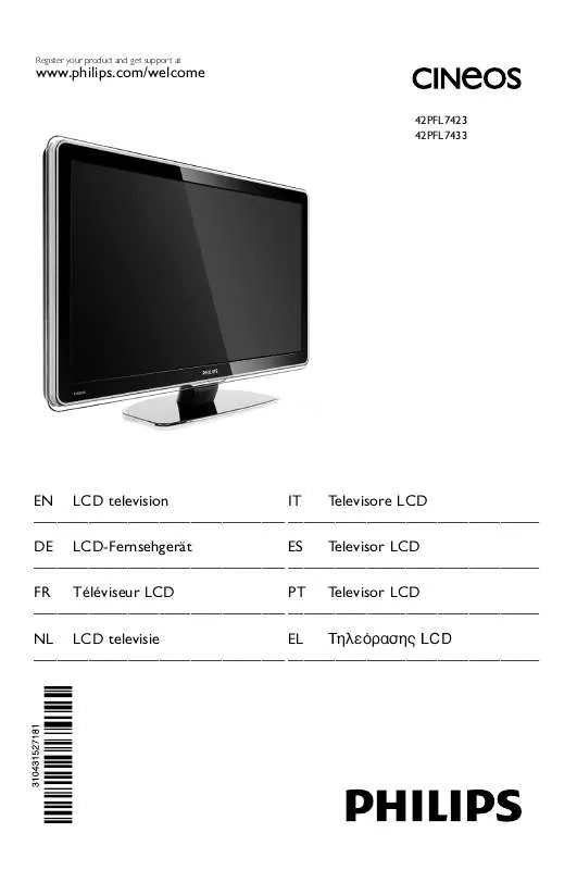 Mode d'emploi PHILIPS 42PFL7423D