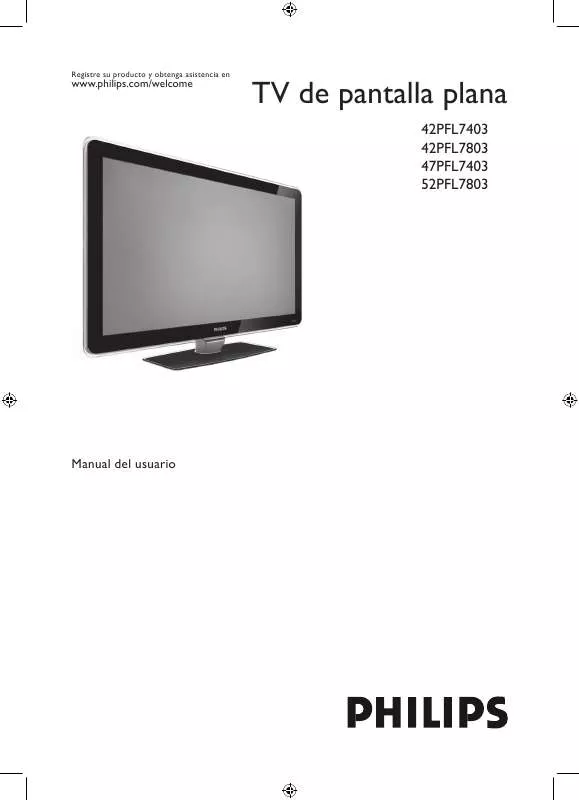 Mode d'emploi PHILIPS 42PFL7803