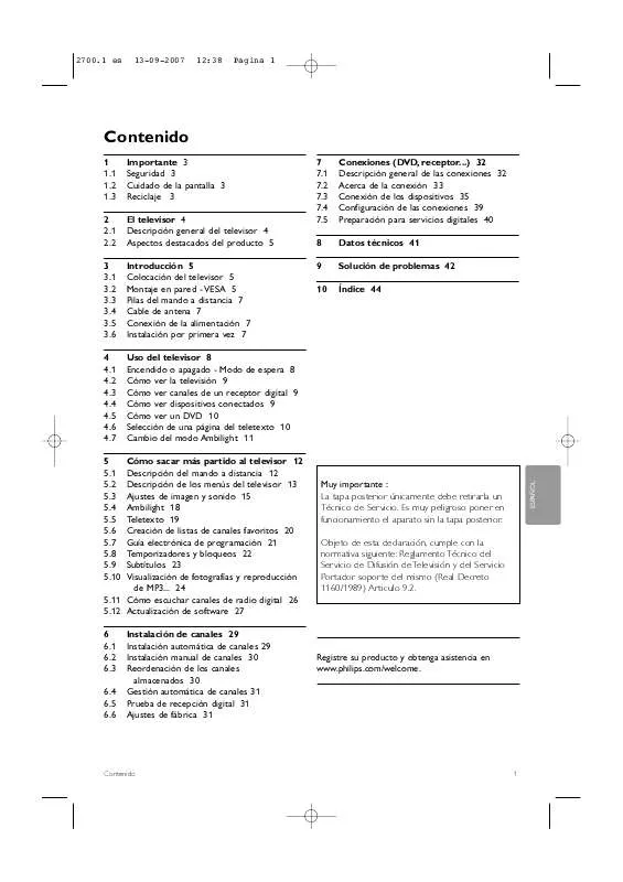 Mode d'emploi PHILIPS 42PFL9632D