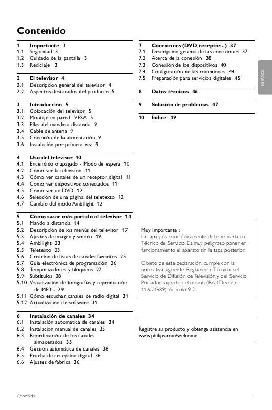 Mode d'emploi PHILIPS 42PFL9900