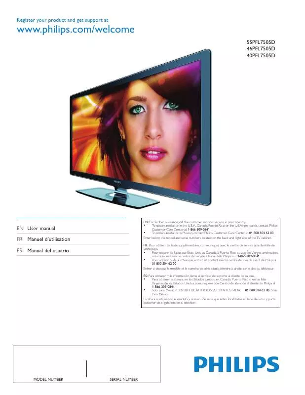 Mode d'emploi PHILIPS 46PFL7505D