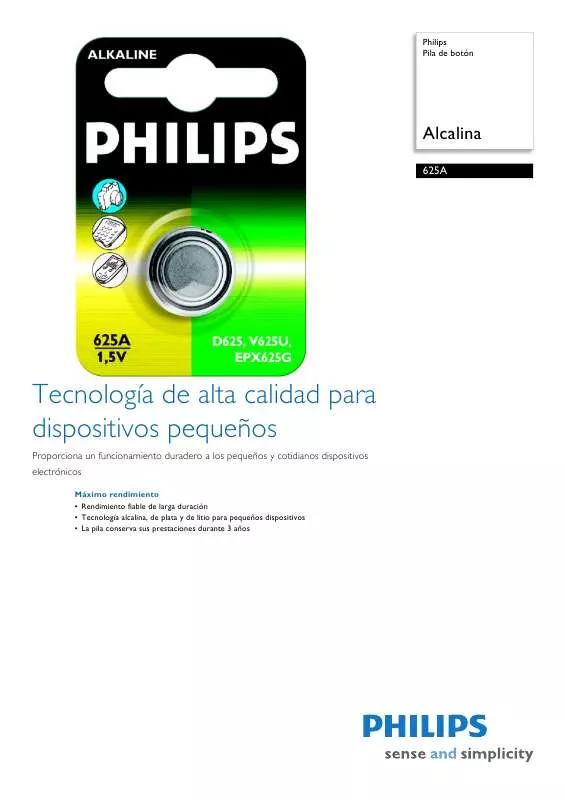 Mode d'emploi PHILIPS 625A