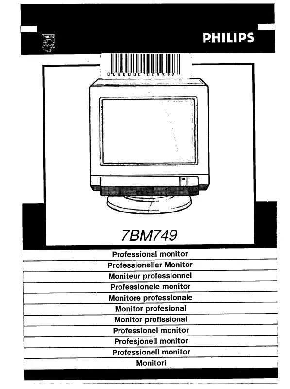 Mode d'emploi PHILIPS 7BM749/00H