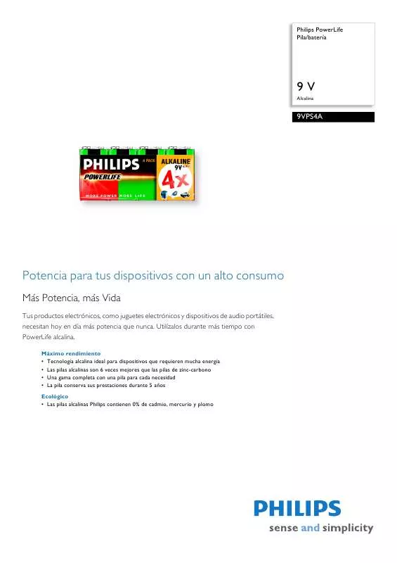 Mode d'emploi PHILIPS 9VPS4A