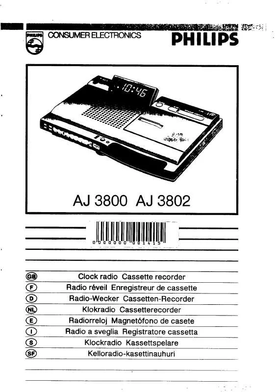 Mode d'emploi PHILIPS AJ3802