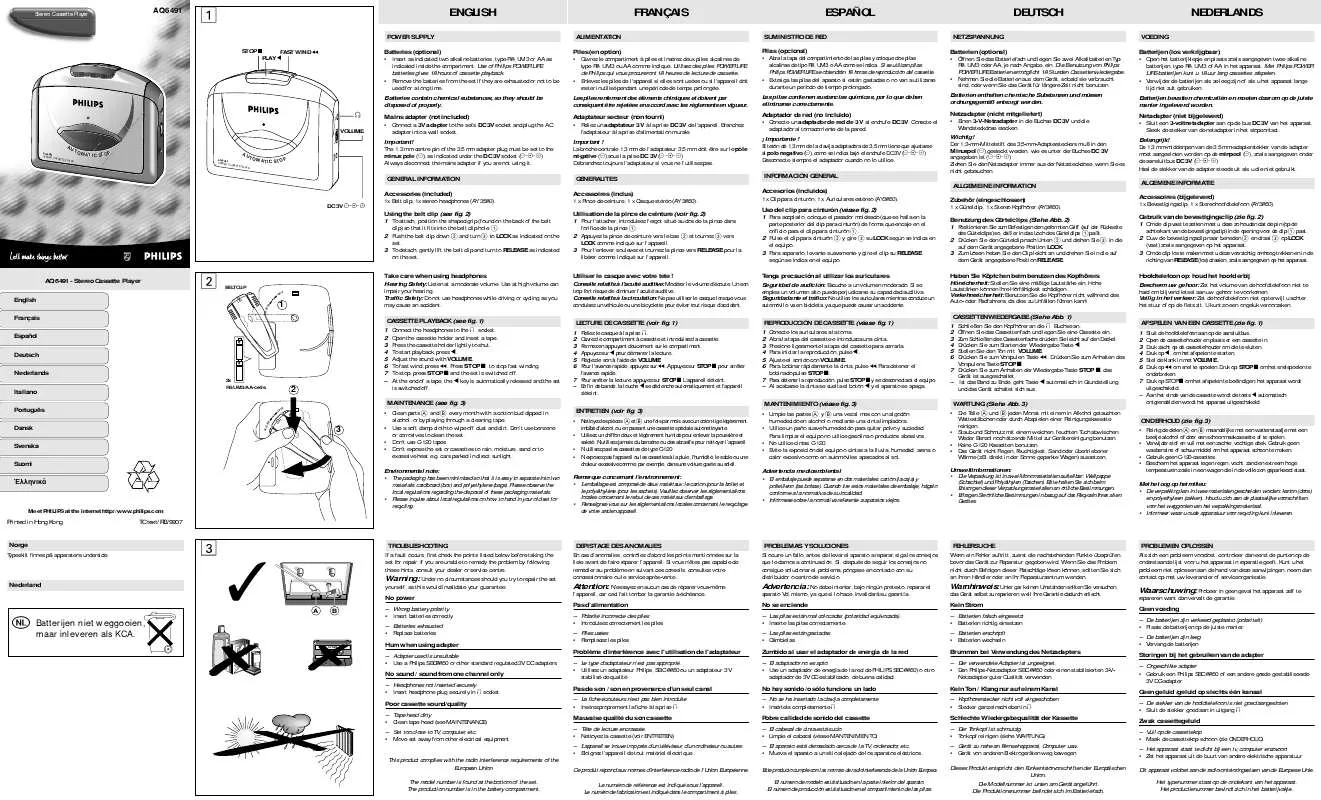 Mode d'emploi PHILIPS AQ6413