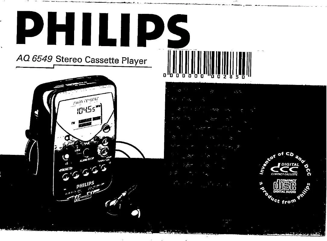 Mode d'emploi PHILIPS AQ6549