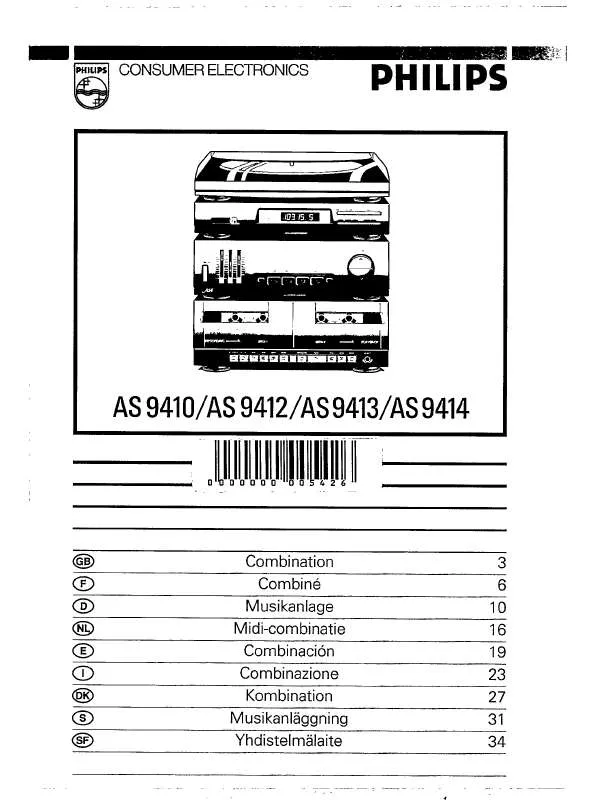 Mode d'emploi PHILIPS AS9413