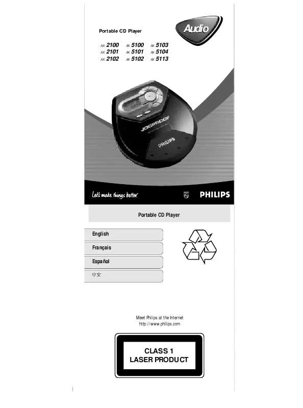 Mode d'emploi PHILIPS AX5103