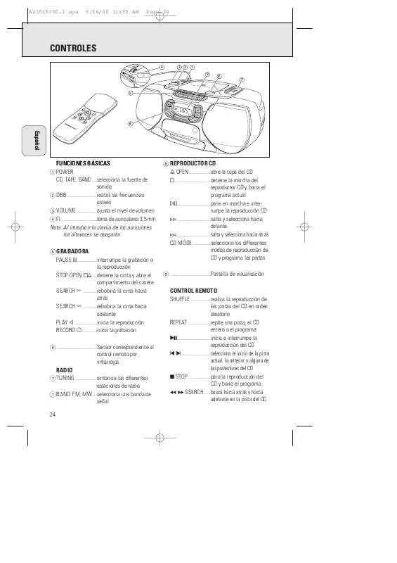 Mode d'emploi PHILIPS AZ1015