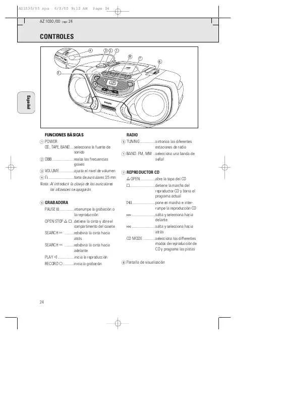 Mode d'emploi PHILIPS AZ1030