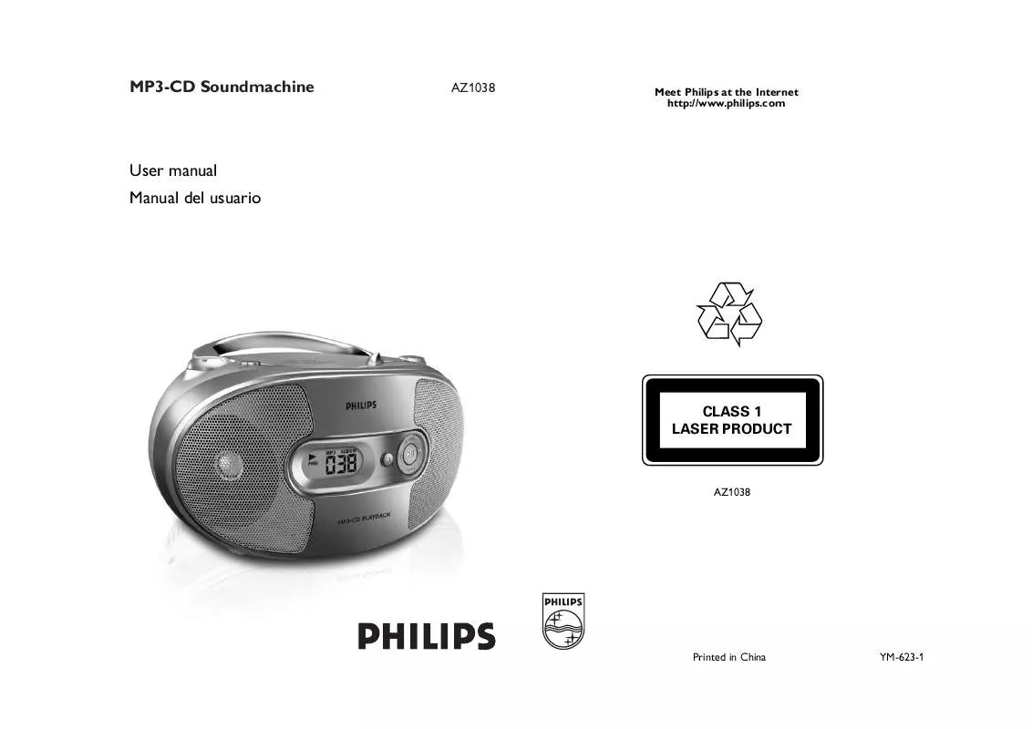 Mode d'emploi PHILIPS AZ1038