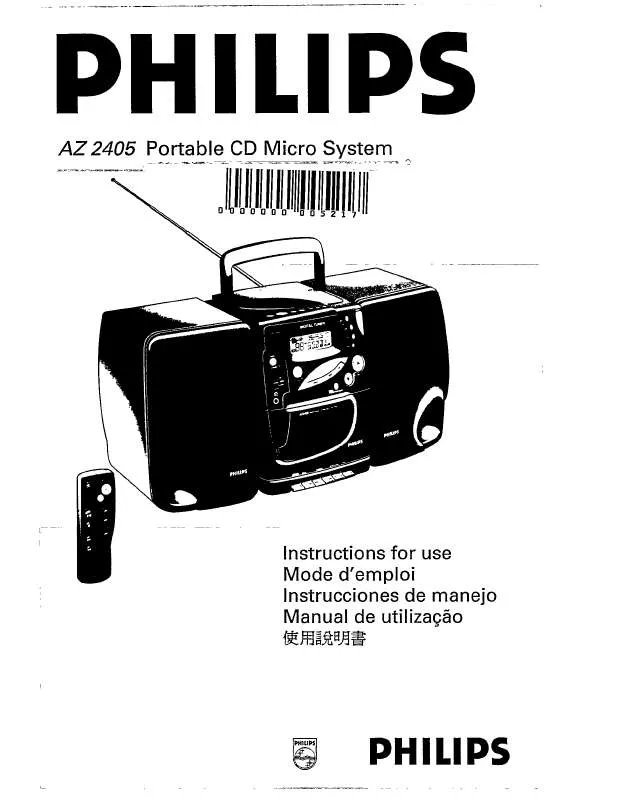 Mode d'emploi PHILIPS AZ2405