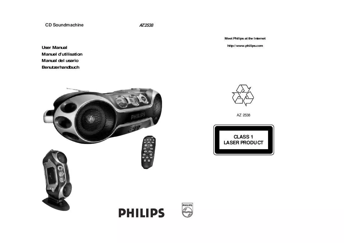 Mode d'emploi PHILIPS AZ2538/00C