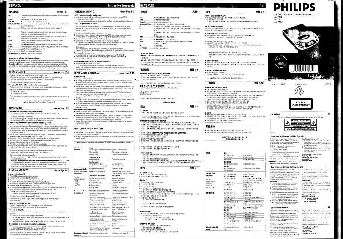 Mode d'emploi PHILIPS AZ7160