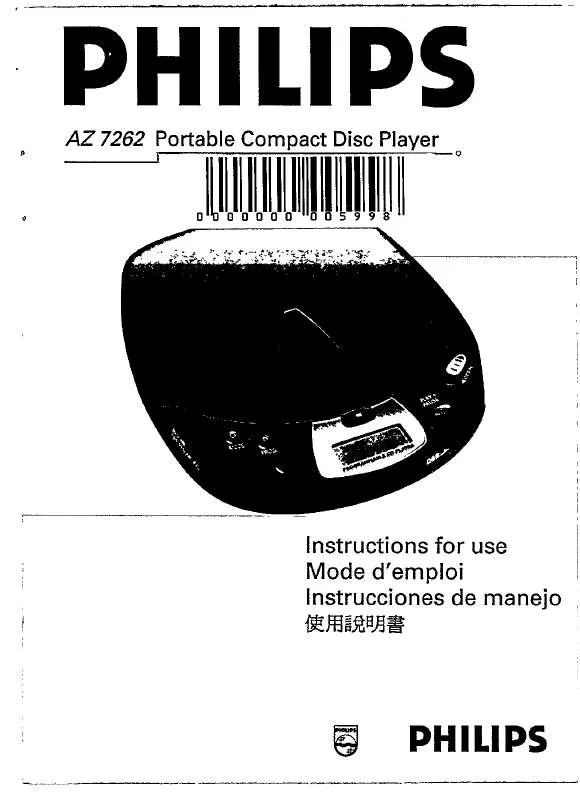 Mode d'emploi PHILIPS AZ7262