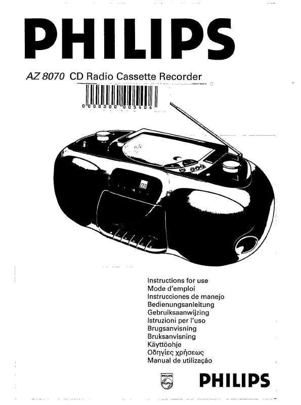 Mode d'emploi PHILIPS AZ8070/00S