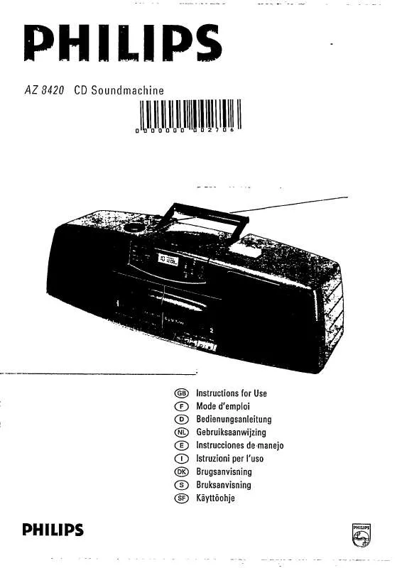 Mode d'emploi PHILIPS AZ8420