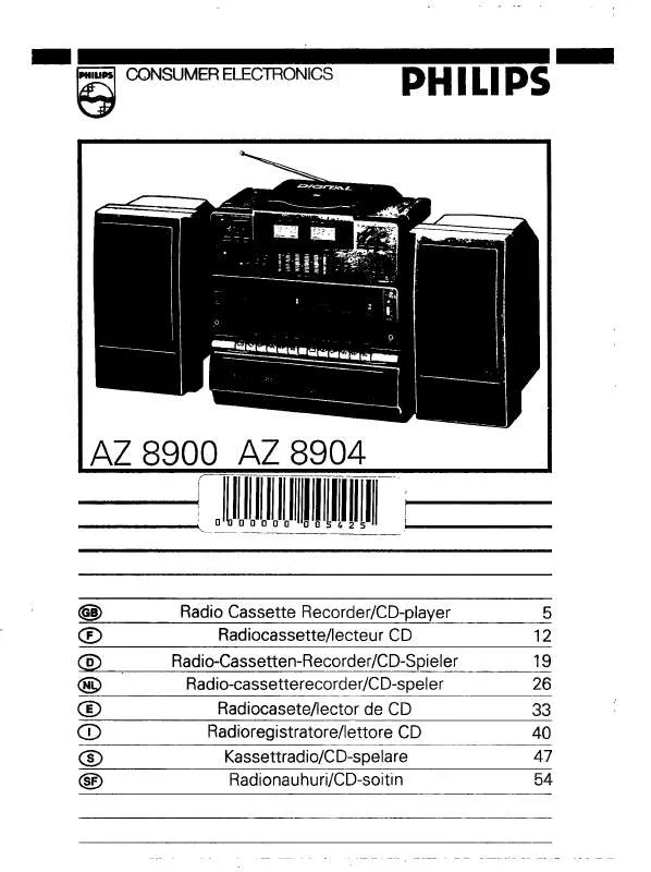 Mode d'emploi PHILIPS AZ8904