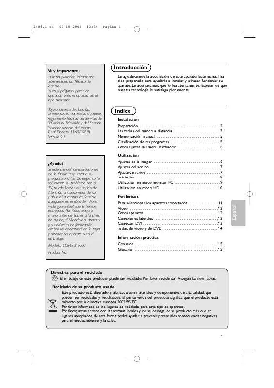 Mode d'emploi PHILIPS BDS4231R