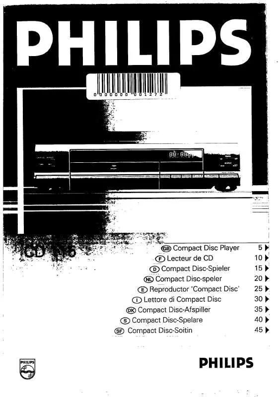 Mode d'emploi PHILIPS CD115