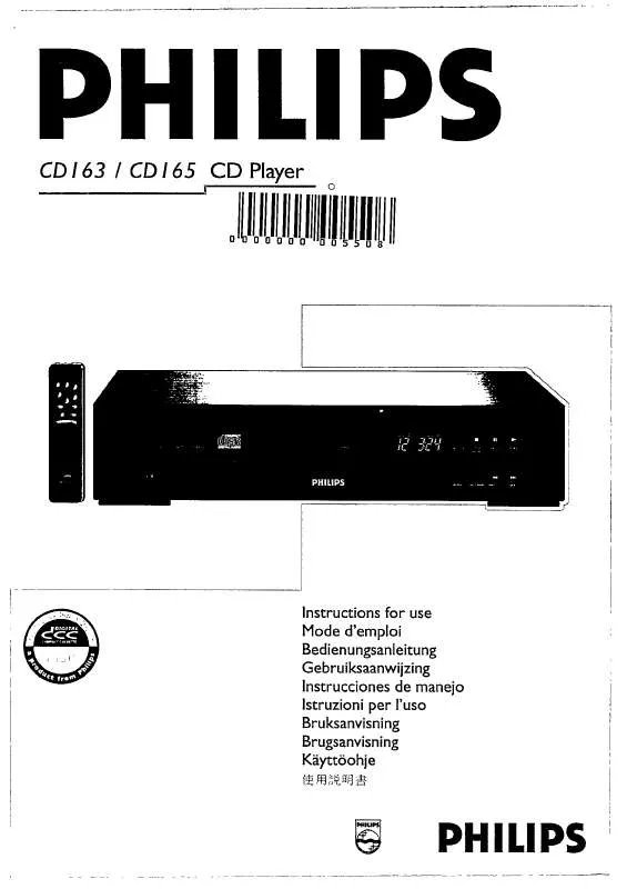 Mode d'emploi PHILIPS CD163