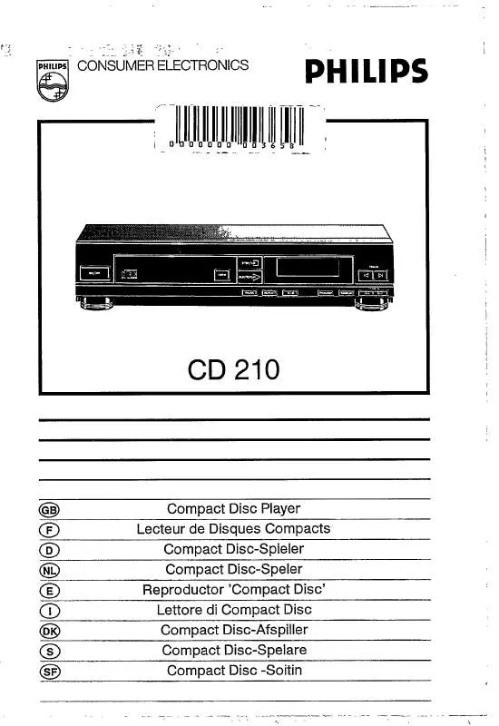 Mode d'emploi PHILIPS CD210