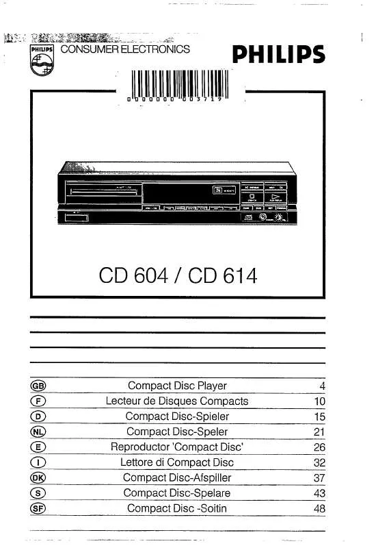 Mode d'emploi PHILIPS CD614