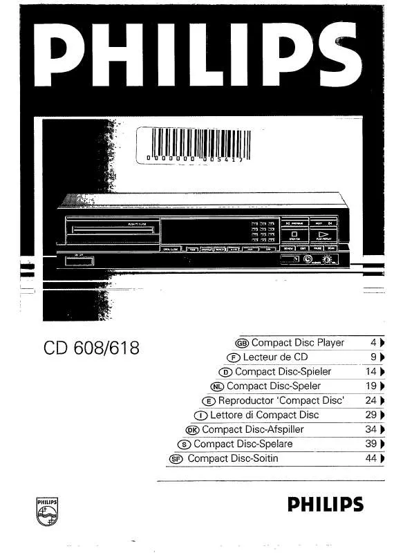 Mode d'emploi PHILIPS CD618