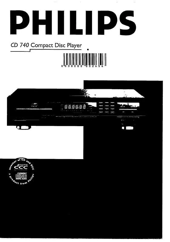 Mode d'emploi PHILIPS CD740/05B