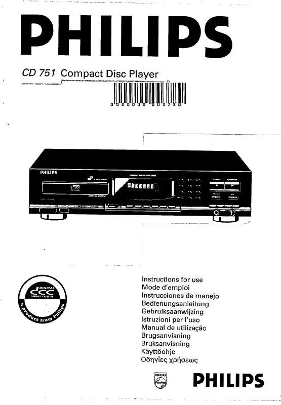 Mode d'emploi PHILIPS CD751