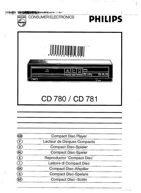 Mode d'emploi PHILIPS CD780