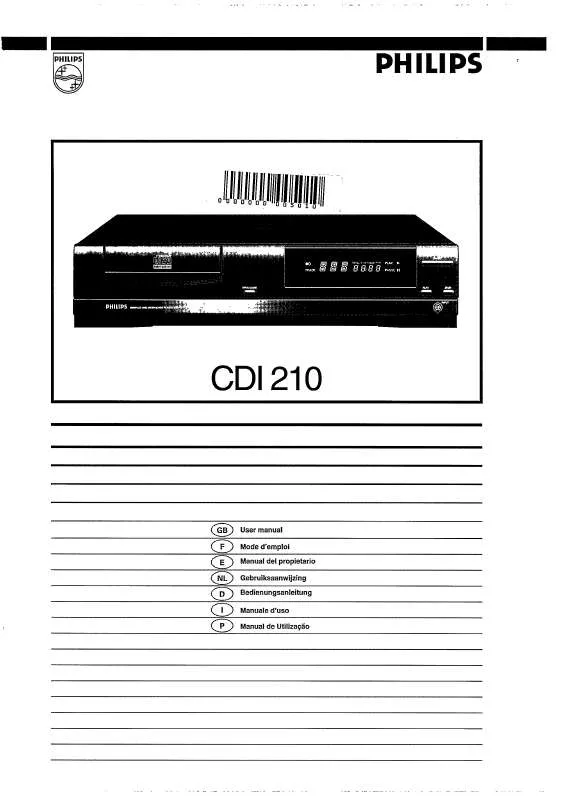 Mode d'emploi PHILIPS CDI210-56P