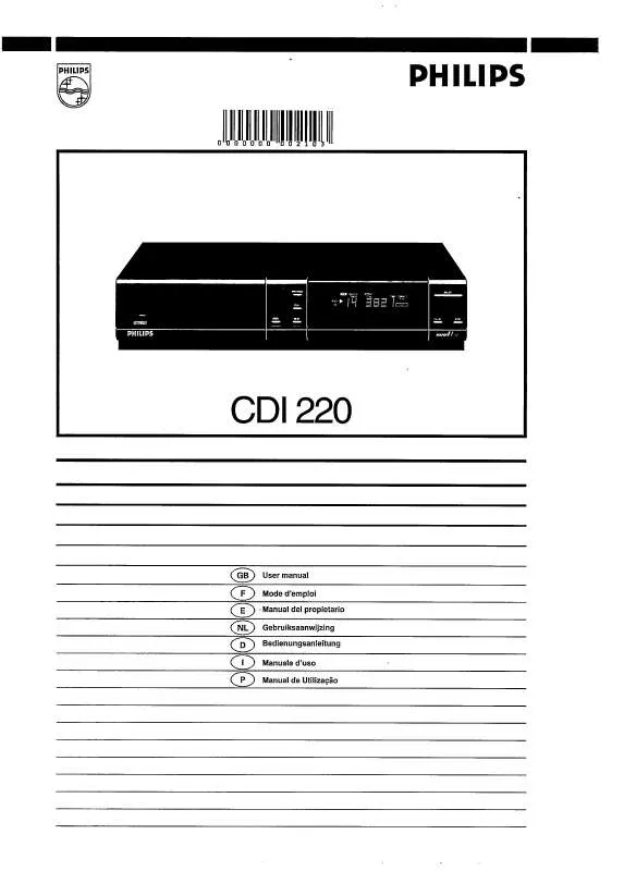 Mode d'emploi PHILIPS CDI220