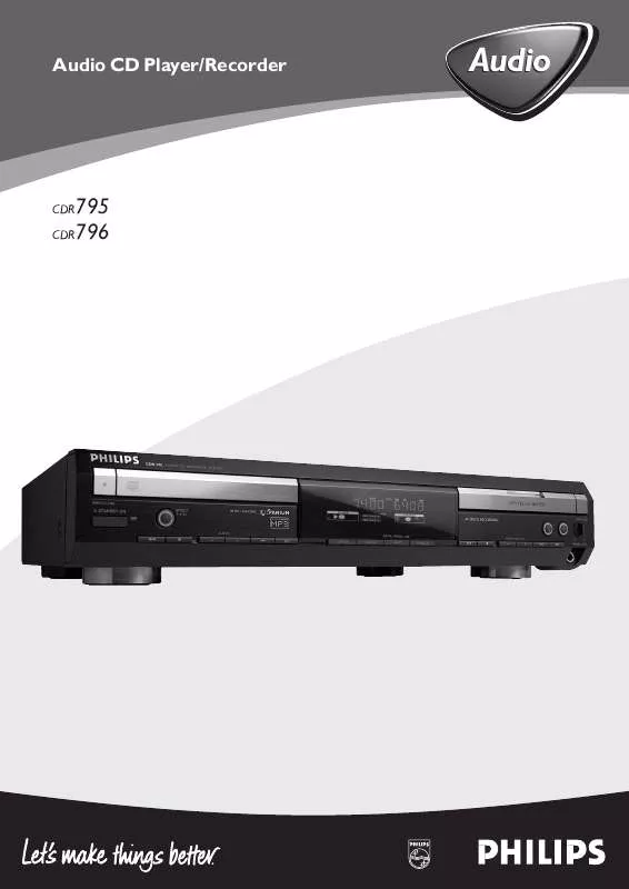 Mode d'emploi PHILIPS CDR796