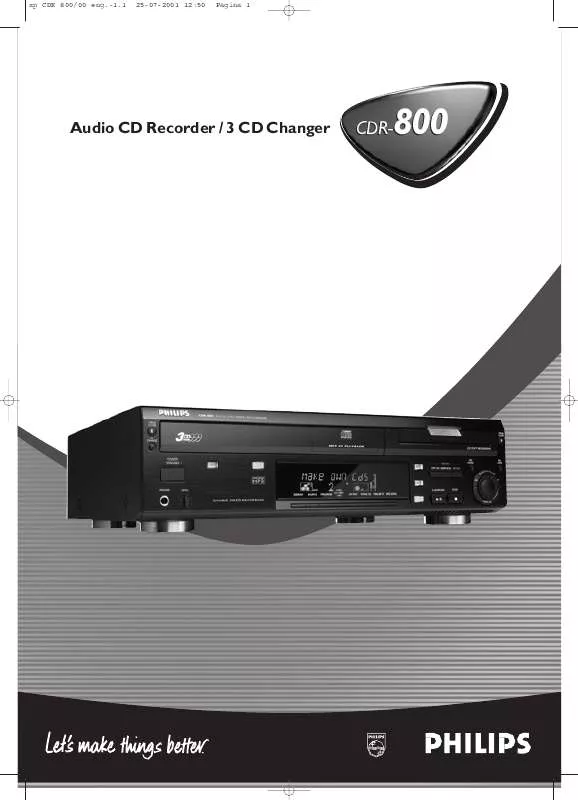 Mode d'emploi PHILIPS CDR800-102