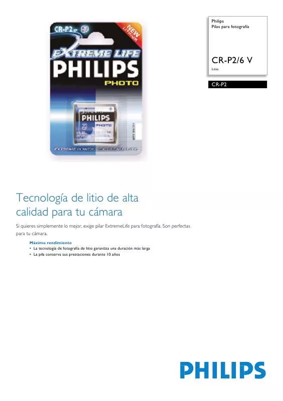 Mode d'emploi PHILIPS CR-P2