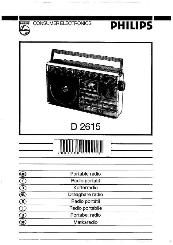 Mode d'emploi PHILIPS D2615