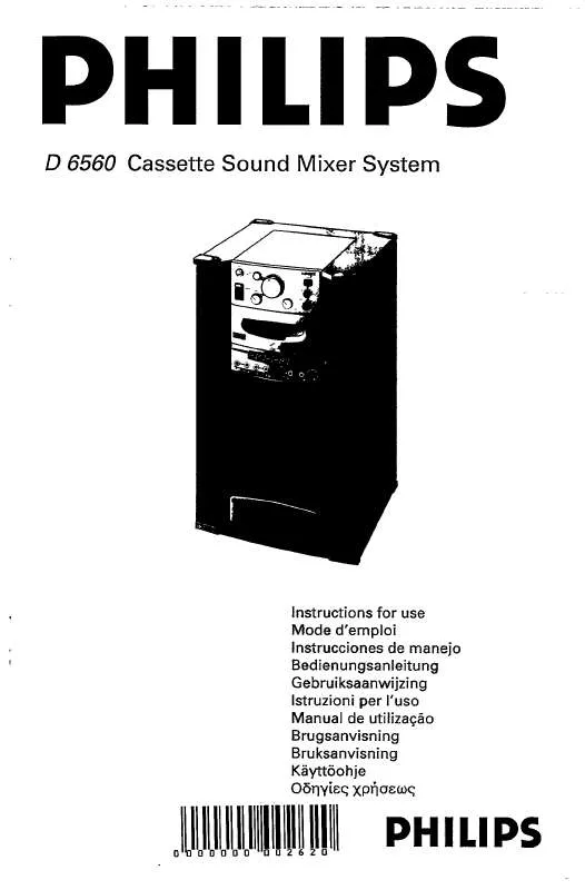 Mode d'emploi PHILIPS D6560